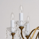 Klasyczny żyrandol z mosiądzu i z kryształami, 8 żarówek, Selena Chiaro Classic 482010308