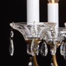 Klasyczny żyrandol z mosiądzu i z kryształami, 8 żarówek, Selena Chiaro Classic 482010308