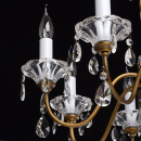 Klasyczny żyrandol z mosiądzu i z kryształami, 8 żarówek, Selena Chiaro Classic 482010308