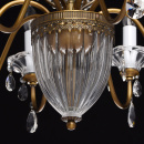 Klasyczny żyrandol z mosiądzu i z kryształami, 8 żarówek, Selena Chiaro Classic 482010308