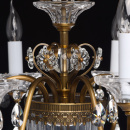 Klasyczny żyrandol z mosiądzu i z kryształami, 8 żarówek, Selena Chiaro Classic 482010308