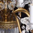 Klasyczny żyrandol z mosiądzu i z kryształami, 8 żarówek, Selena Chiaro Classic 482010308