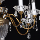 Klasyczny żyrandol z mosiądzu i z kryształami, 8 żarówek, Selena Chiaro Classic 482010308