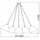 Kolorowa lampa wisząca 5 elementowa MW-LIGHT 646010905