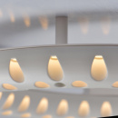 Kompaktowa, okrągła, ściemniana lampa sufitowa LED biała z pilotem RegenBogen 731010101