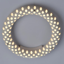 Kompaktowa, okrągła, ściemniana lampa sufitowa LED biała z pilotem RegenBogen 731010101