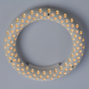 Kompaktowa, okrągła, ściemniana lampa sufitowa LED biała z pilotem RegenBogen 731010101