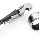 Korkociąg z otwieraczem i nożykiem, niekapka, drewniane opakowanie Bardolino CI-301298