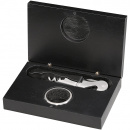 Korkociąg z otwieraczem i nożykiem, niekapka, drewniane opakowanie Bardolino CI-301298