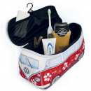 Kosmetyczka neoprenowa VW T1 Bus surfing, flower, czerwona BR-BUNE41