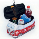 Kosmetyczka neoprenowa VW T1 Bus surfing, flower, czerwona BR-BUNE41
