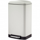 Kosz biały na śmieci 30 litrów, stal nierdzewna, pedałowy, cichy Davino Kela KE-10905
