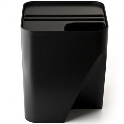 Kosz BLOCK duży Qualy czarny QL10086