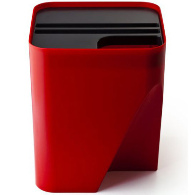 Kosz BLOCK duży Qualy czerwony QL10086