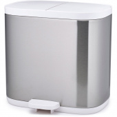 Kosz łazienkowy podwójny Split Joseph Joseph stalowo-biały 70520