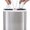 Kosz łazienkowy podwójny Split Joseph Joseph stalowo-biały 70520