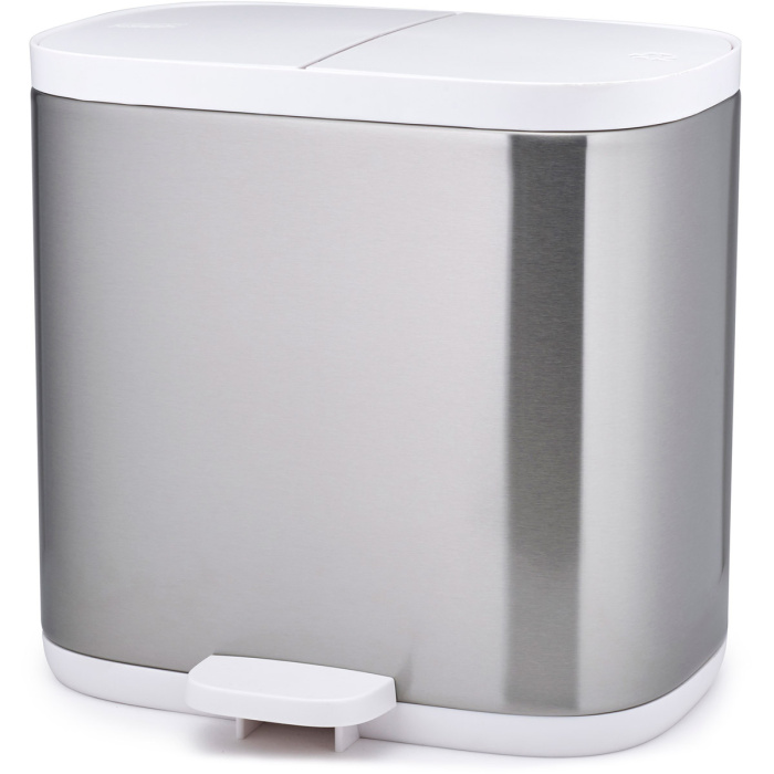 Kosz łazienkowy podwójny Split Joseph Joseph stalowo-biały