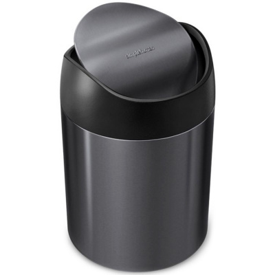 Kosz mini uchylny na toaletkę 1,5 Litra simplehuman czarny CW2078