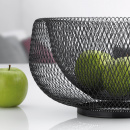 Kosz na owoce z metalowej siateczki Marlo Kela czarny KE-12510