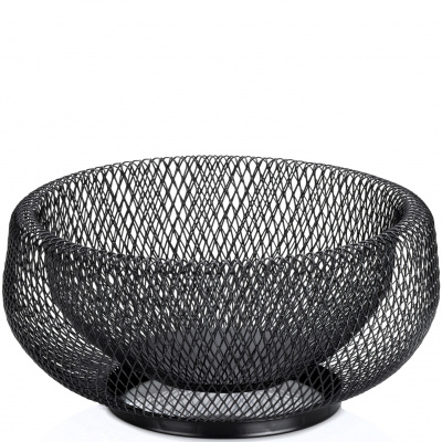 Kosz na owoce z metalowej siateczki Marlo Kela czarny KE-12510
