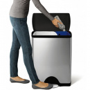 Kosz na śmieci Deluxe Recycler 45 Litrów simplehuman stalowy CW1830