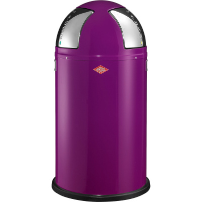 Kosz na śmieci dwukomorowy fioletowy Push Two 50 litrów Wesco 175861-36