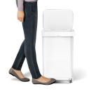 Kosz na śmieci pedałowy Liner Pocket 45L simplehuman biała stal CW2027