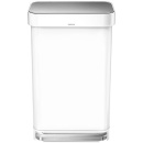 Kosz na śmieci pedałowy Liner Pocket 45L simplehuman biała stal CW2027