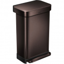 Kosz na śmieci pedałowy Liner Pocket 45L simplehuman czekoladowy CW2036