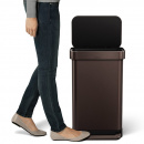Kosz na śmieci pedałowy Liner Pocket 45L simplehuman czekoladowy CW2036