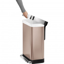 Kosz na śmieci pedałowy Liner Pocket 45L simplehuman różówe złoto CW2034