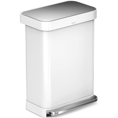 Kosz na śmieci pedałowy Liner Pocket 55L simplehuman biały CW2026