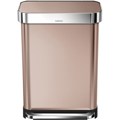 Kosz na śmieci pedałowy Liner Pocket 55L simplehuman różowe złoto CW2033