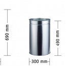 Kosz na śmieci stal nierdzewna Kickmaster 33 Litry Wesco 184634-41