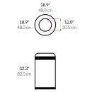 Kosz na śmieci XXL 115 Litrów Bullet Open simplehuman czekoladowy CW1472