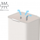 Kosz na śmieci z funkcją segregacji Totem Max Joseph Joseph 60 Litrów, kremowy 30061