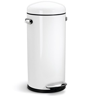 Kosz pedałowy Retro 30L SimpleHuman biały CW1259