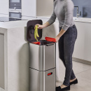 Kosz stalowy do segregacji śmieci w kuchni Totem Compact Joseph Joseph 40 Litrów 30063