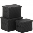 Kosze czarne z plecionki Rimossa Kela KE-32124