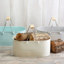 Koszyk stalowy Kitchen Craft kremowy LNTRUGCRE