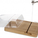 Krajalnica strunowa do sera Petit Paris Boska deska dębowa z kloszem BO-850531