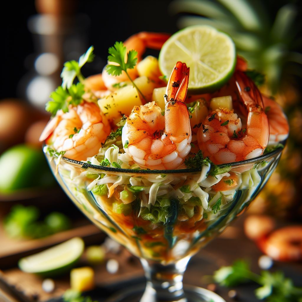 krewetki możesz zaserwować w kieliszku niczym koktajl