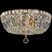 Kryształowa lampa sufitowa 30 cm, złota podstawa Basfor Maytoni Classic DIA100-CL-03-G