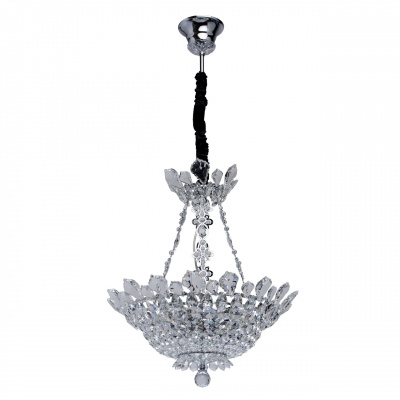 Kryształowa, luksusowa lampa wisząca, chromowane wykończenie MW-LIGHT Crystal 447010306