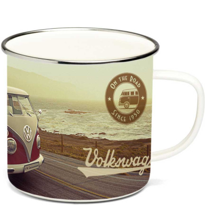 Kubek emaliowany z uchem VW T1 Highway BR-BUTA14