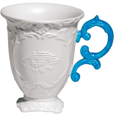 Kubek porcelanowy Seletti Versailles Fluo I Mug niebieski 09855AZZ
