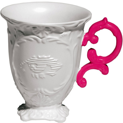 Kubek porcelanowy Seletti Versailles Fluo I Mug różowy 09855FUC
