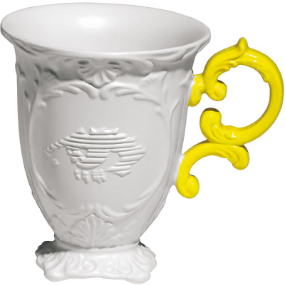 Kubek porcelanowy Seletti Versailles Fluo I Mug żółty 09855GIA
