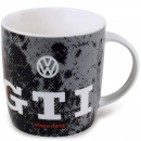 Kubek porcelanowy z uchem GTI The Legend VW czarny BR-GTITA01
