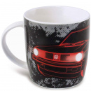 Kubek porcelanowy z uchem GTI The Legend VW czarny BR-GTITA01